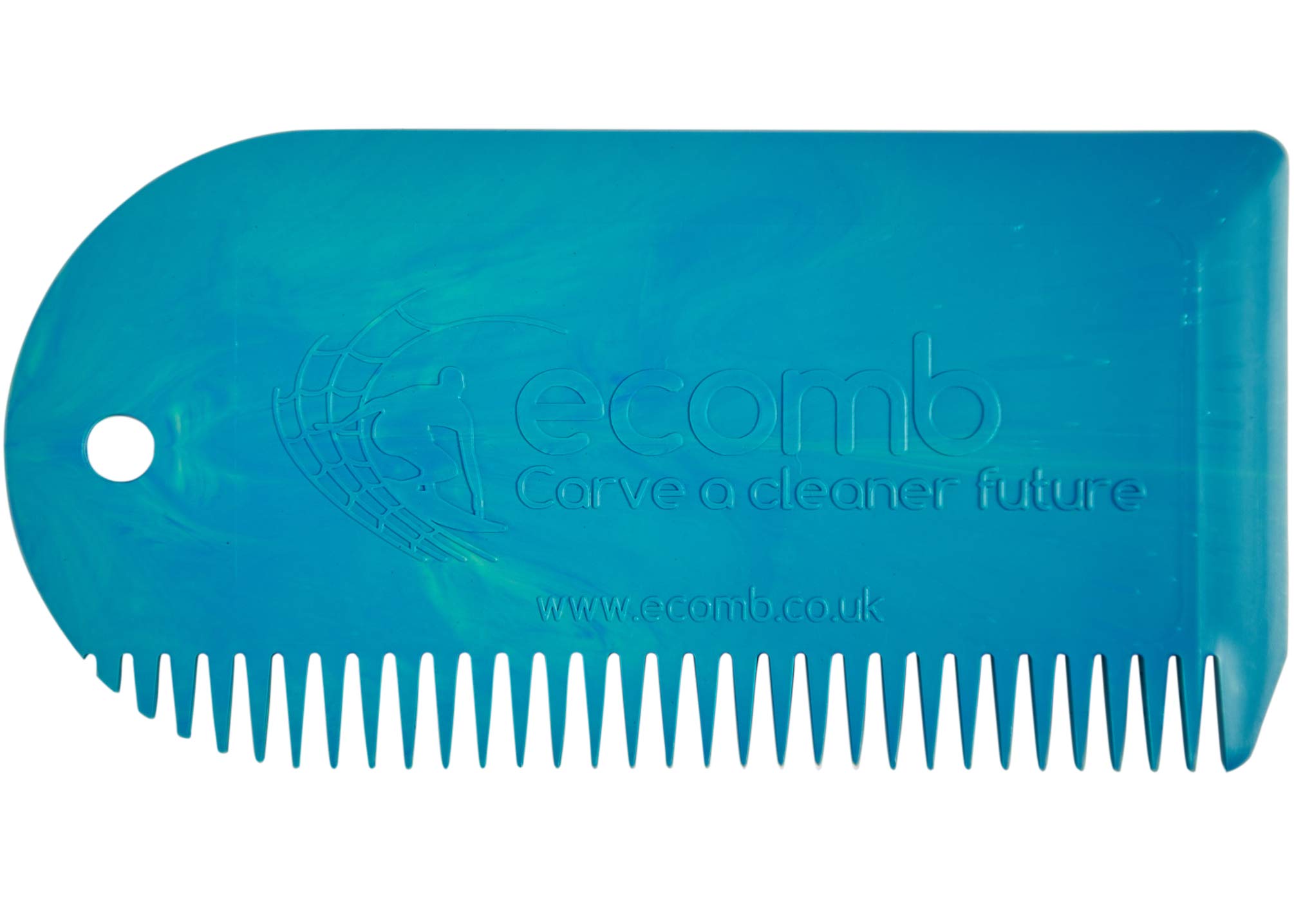 Surfboard Wax Comb - 100% Reclaimed Marine Waste Plastic (Pacific Blue) Wax Removal Tool