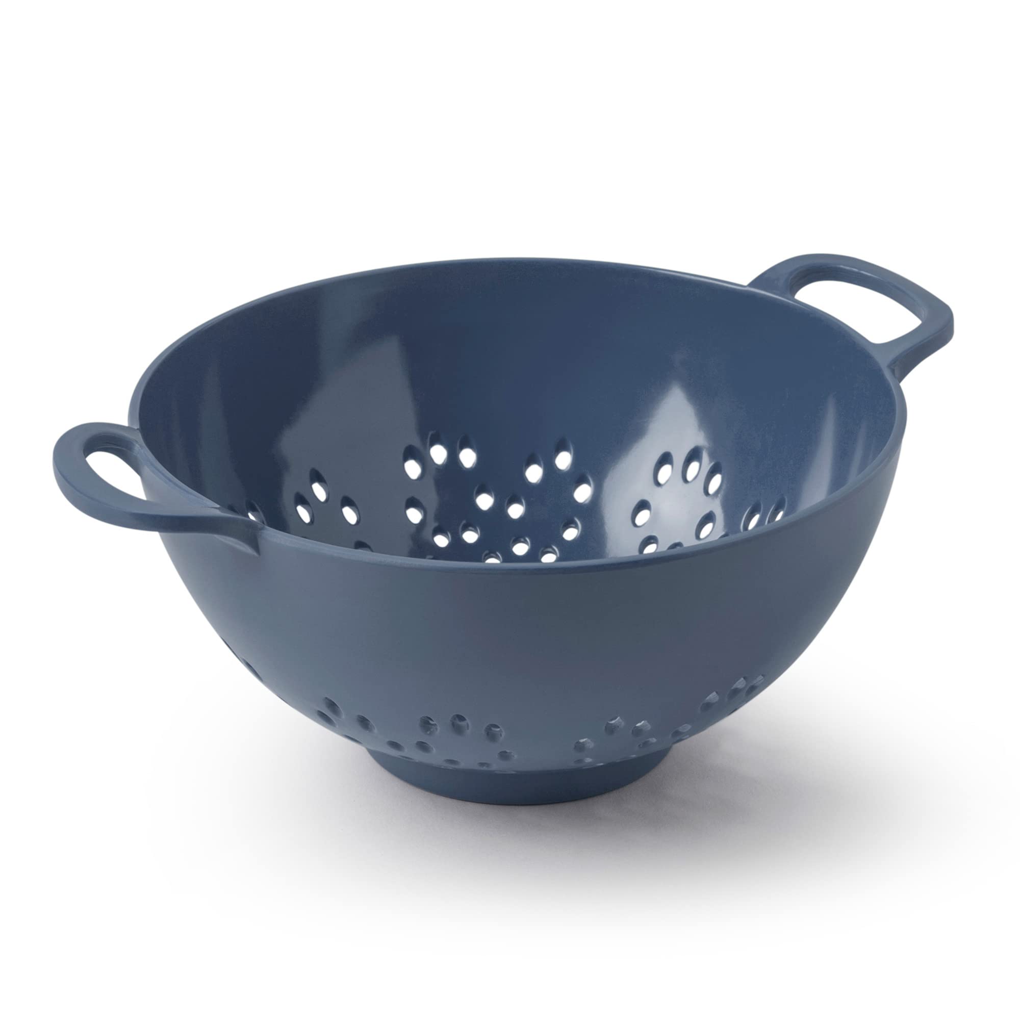 Zeal Melamine Berry Colander Small Kitchen Strainer Sieve with Easy Grip Handles, 15cm, Provence Blue