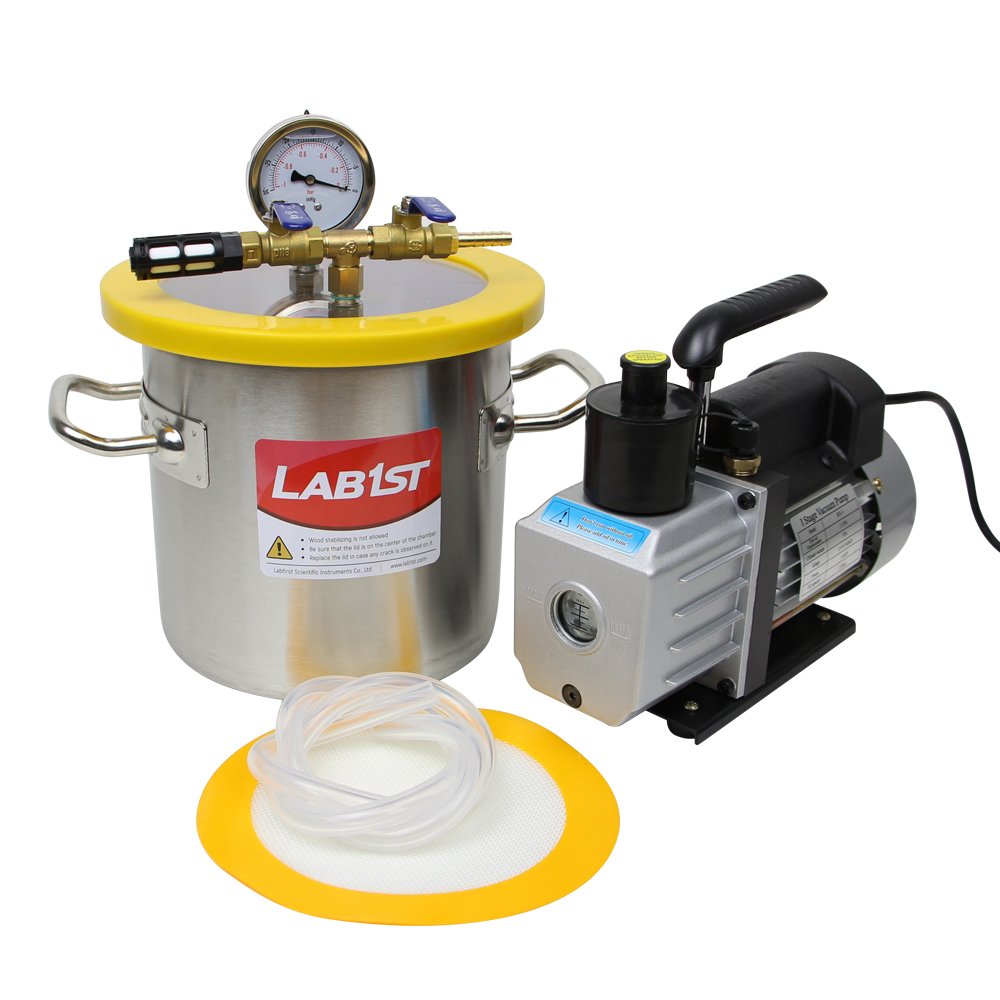 Not for Wood Stabilizing 1 1/2 Gallon Vacuum Degassing Chamber Kit with