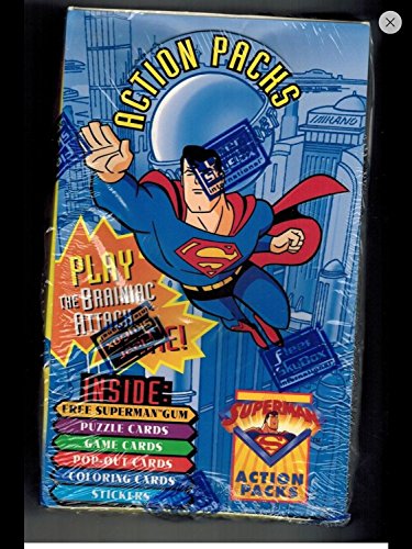 Box of Action Superman Animated Trading Cards Skybox 1996 48 Packs