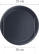 Kunjocy Pack of 5 Black Plant Pot Saucers 23 cm Round Trays view 2