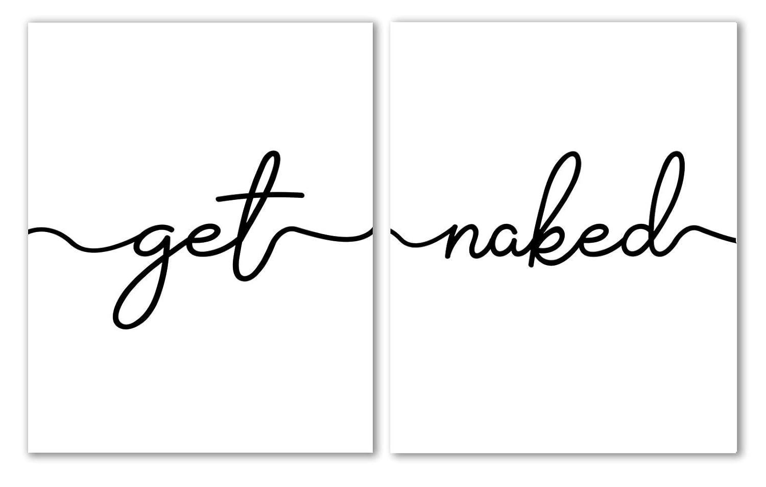 Home Kitchen Get Naked Decor Unframed Get Naked Sign Get Naked