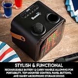 Mr Entertainer Nano Karaoke Machine & Portable Speaker 80W Dual Mics Lights view 8