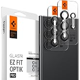 Spigen Camera Lens Protector for Galaxy S24 Ultra - Titanium Black [2 Pack] | GlasTR EZ Fit Optik Pro, 9H+ Tempered glass, Sc
