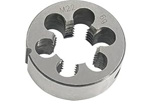 TIPLUSTA Metric Right Hand Round Die, Machine Thread Die, Screw Thread Cutting Die for Mold Machining, Alloy Steel (M22x2.5)