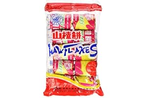 FLOWERS Haw Flakes, Chinese Sweets Made From the Fruit of the Chinese Hawthorn (Pack of 4)