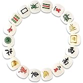 Autumnswan 10mm Bodhi Chinese Mahjong Bracelet, Fashion Jewelry for Women and man, Featuring lucky elements, Contains 18 beads