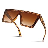 FEISEDY Oversized Sunglasses Mens Womens Flat Top