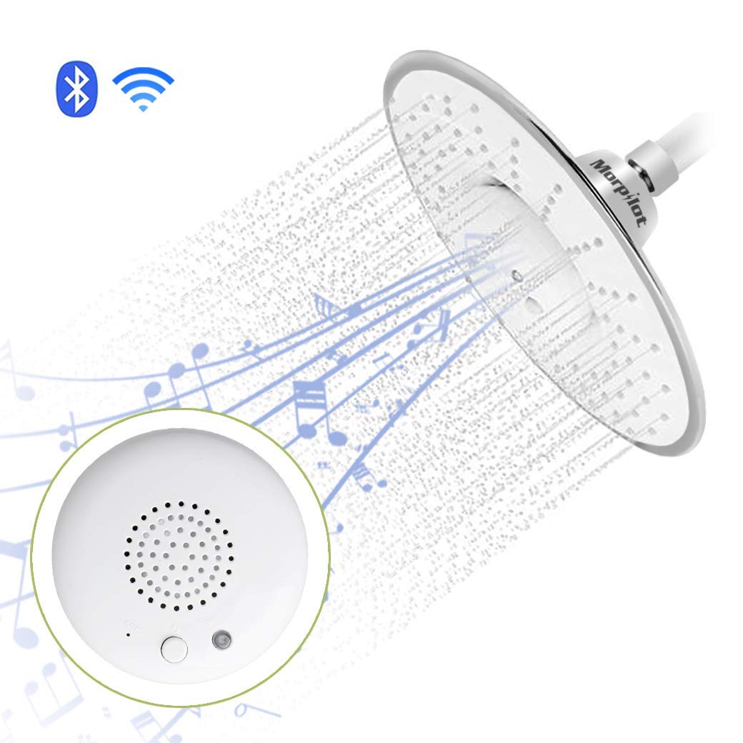 Music Shower Head, with Wireless Bluetooth Speaker, High Pressure Shower Head Morpilot Save
