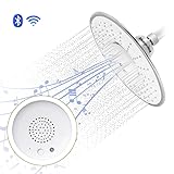 Morpilot Shower Head, with Wireless Bluetooth Speaker, High Pressure Shower Head