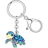 DALANE Acrylic Ocean Animals Keychains Shark Crab Whale Turtle Car Key Ring Gifts for Women Girls Kids Purse Charms Decor
