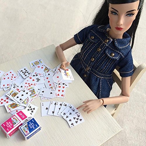 C-Pioneer 1:12 54pcs Playing Cards For Doll Soldier Mini Porker Dollhouse Miniature Accessory - Thumbnail 4