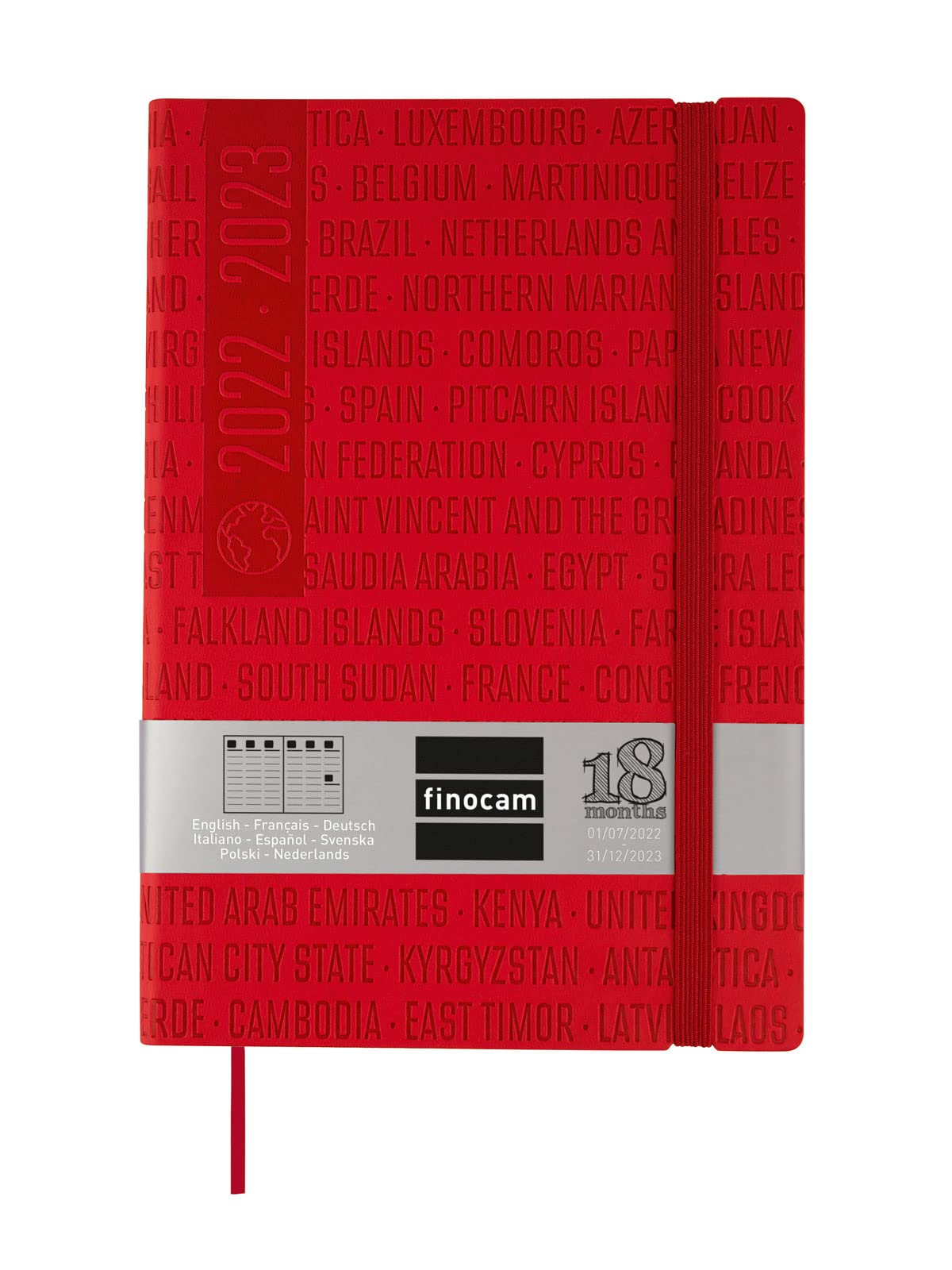 Finocam - Diary 2022 2023 Mara 18 Months Week to View Vertical July 2022 to December 2023 (18 Months) Travel International