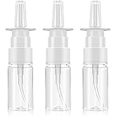 Qancekoo 3pcs 10ml Empty Refillable Nasal Spray Bottles Mist Nose Spray Bottle Clear Rhinitis Care Sprayer Direct Spray Conta