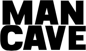Man Cave - Funny Quotes Wall Art Vinyl Decal - 20" X 33" Decoration Vinyl Sticker - Men's Humor Quotes Wall Art Decal - Bedroom Living Room Decor - Trendy Wall Art
