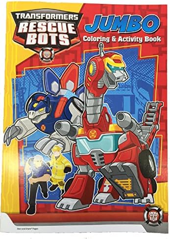 Transformers Rescue Bots 96 pg. Coloring and Activity Book - Red