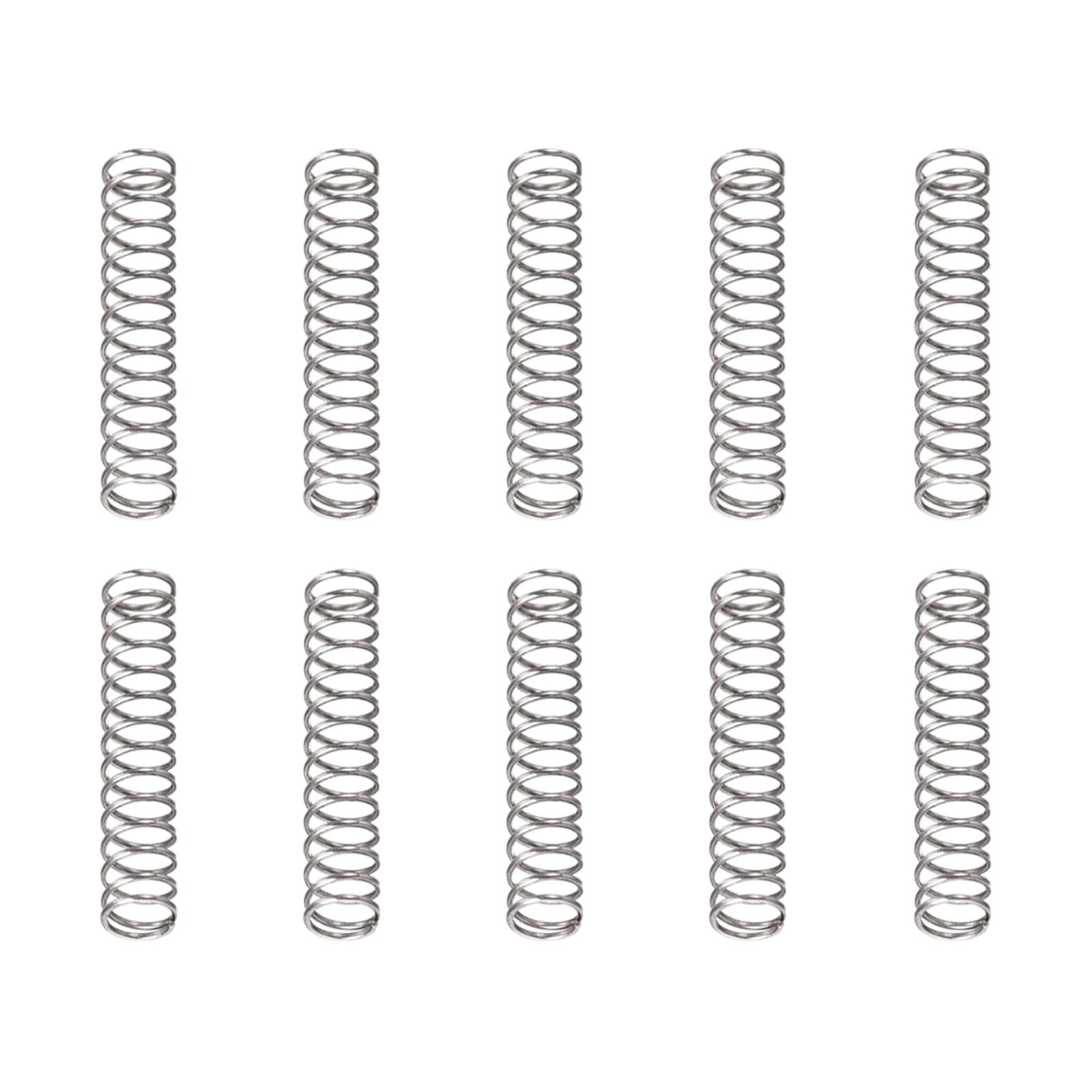 DTGN 0.4x4x20mm(DxODxL) Compression Spring - 10Pack - Good for Machinery - Spring Steel Extension Spring - Gray