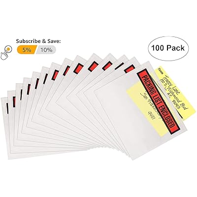 adhesive packing slip pouch