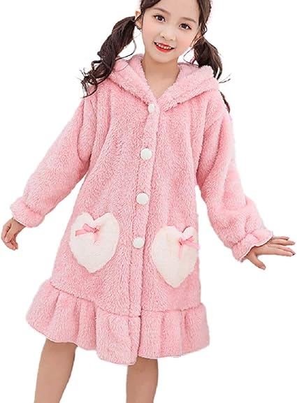 Amazon Co Jp Angelicate ふわふわ バスローブ キッズ レディース ナイトガウン ルームウェア フード付き 女の子 うさぎ もこもこ 子供 寝間着 部屋着 長袖 パジャマ ベビー マタニティ