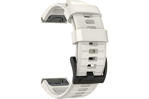 OUTVI 26mm watch band for garmin fenix 5x 6x 7x pro sapphire solar Enduro 2 silicone soft bands compatible with garmin fenix 3 hr epix pro gen 2 51mm only Descent MK1/2/2i/3i men