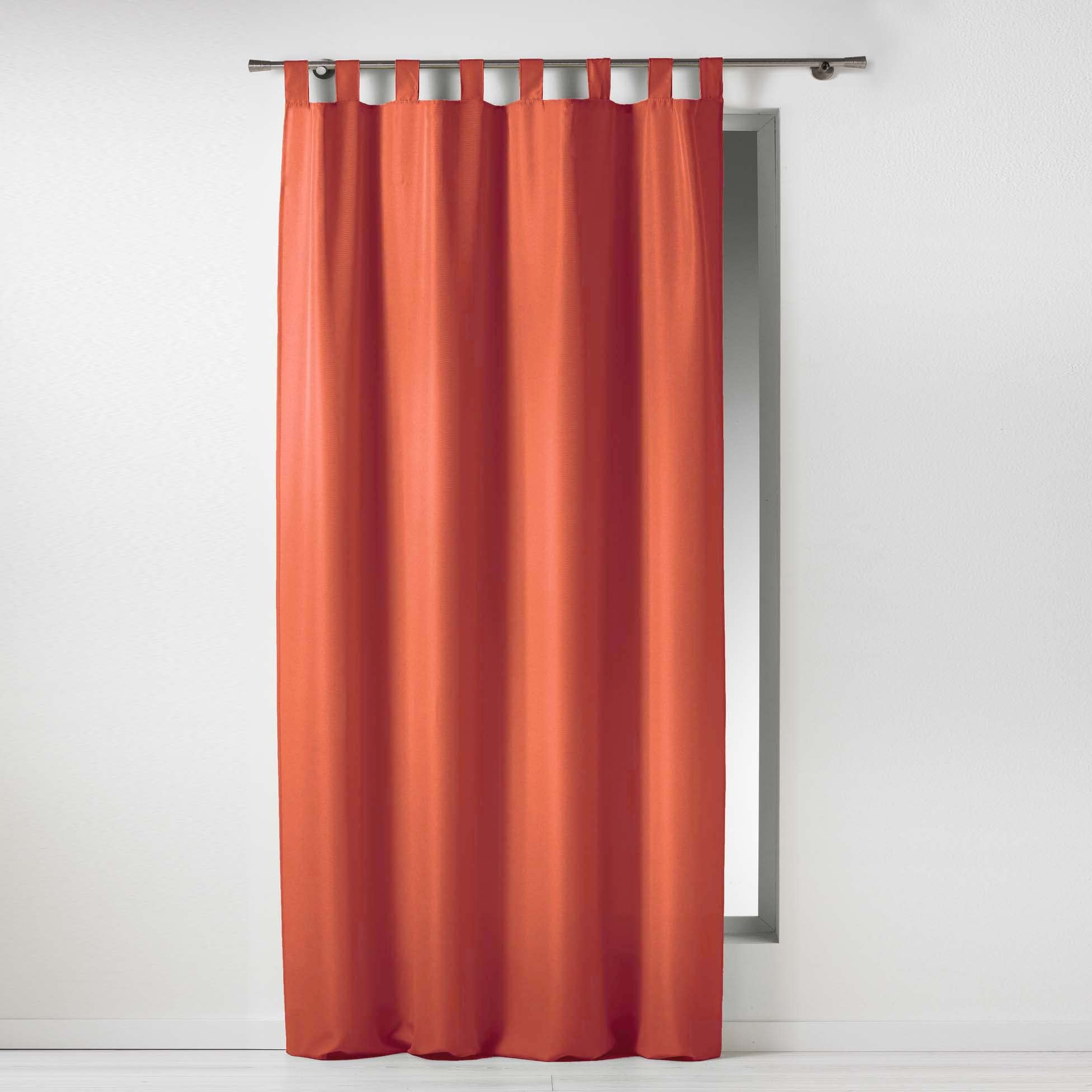 Douceur d'Intérieur Tab Top Curtain, Terracotta, 140 x 260 cm