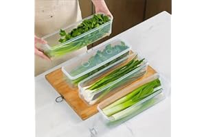 3 Pack Stackable Food Storage Containers - 1500ml (51oz) Fridge Organizer with Removable Drain Plate & Lid for Fish, Meat, Fr