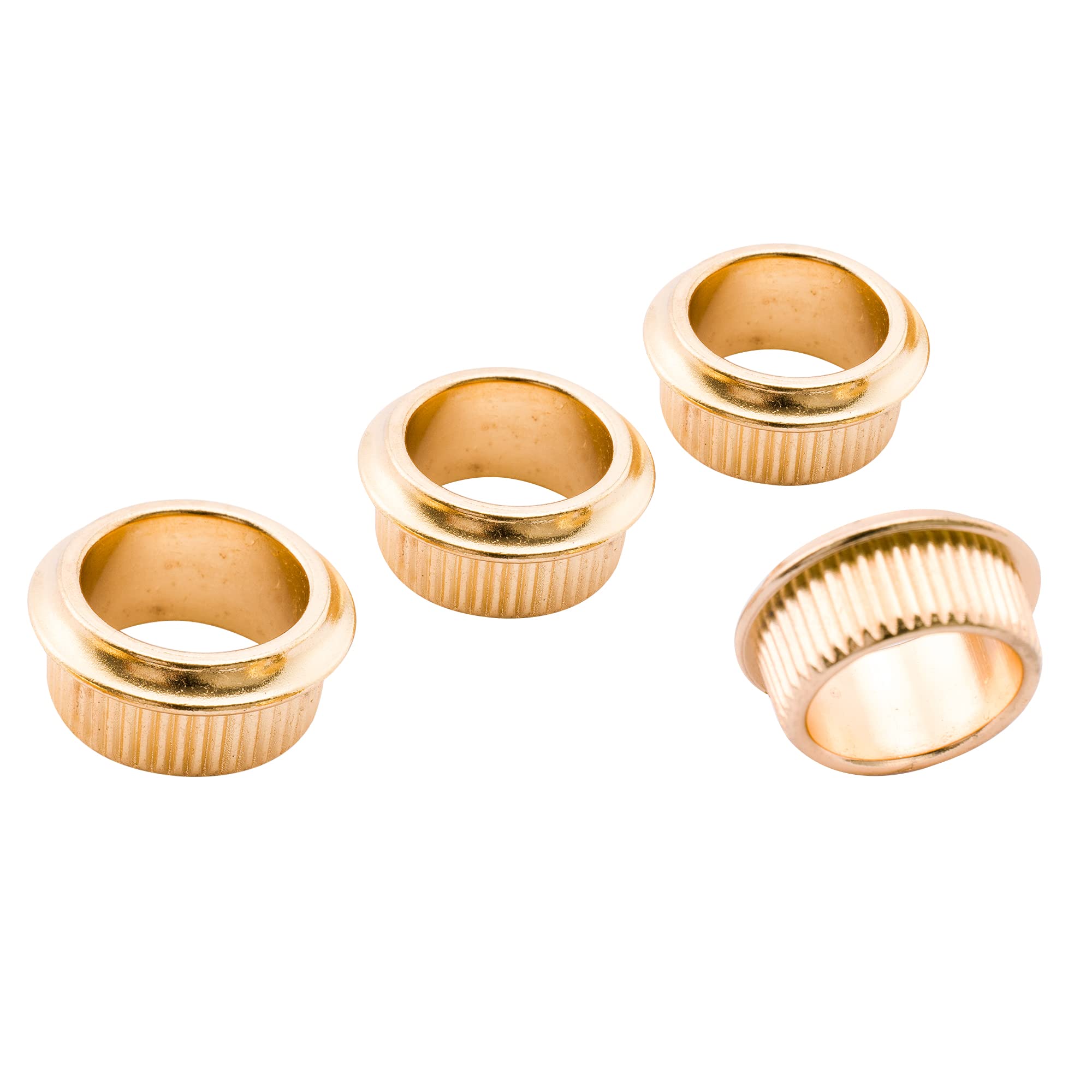 Musiclily Pro 18mm Bass Tuner Bushings for Electric Bass Open Style Tuning Pegs Machine Heads, Gold (Set of 4)