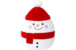 GYNAKJ Snowman Plush Toy Snowman Stuffed Animal Cute Christmas Snowman Plushies Pillow Soft Plushie Doll Gifts for Kid Decor, Christmas Snowman Plush(11 Inch)
