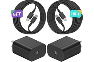 FASHIA 45W Super Fast Charger USB C for Samsung, 6FT/10FT Type C Charger Fast Charging Cable for Samsung Galaxy S24+Ultra,USB C Cord Android Phone Charger Block for Samsung Galaxy S23 S22 S21 S20+Ultra Plus