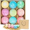 Bath Bombs Gift Set Natural Bath Supplies 9 Pcs Bath Set For Women Fragrance Organic Bath Gift Set 4.2 Oz