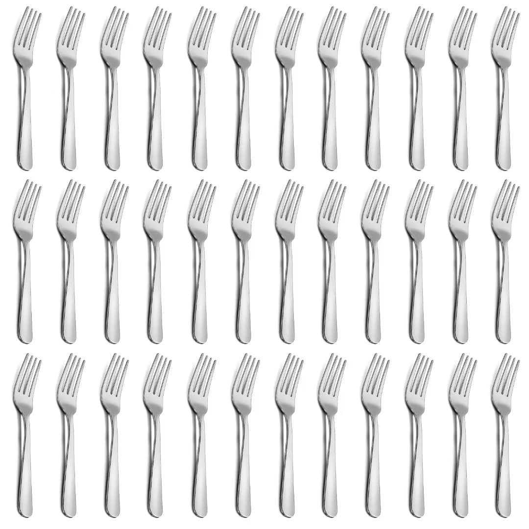 Photo 1 of 36-Piece Dinner Forks Set, Funnydin 7.1 Inches Stainless Steel Forks Silverware, Durable Table Forks Set, Use for Home, Kitchen and Restaurant - Mirror Polished, Dishwasher Safe