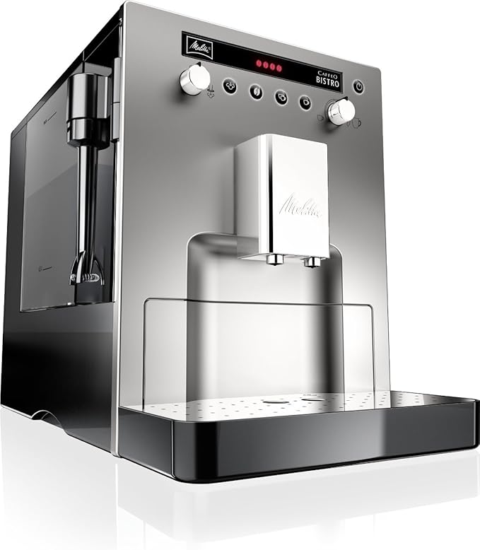 Melitta Caffeo Bistro Fully Automatic Bean to Cup Coffee Maker, Silver