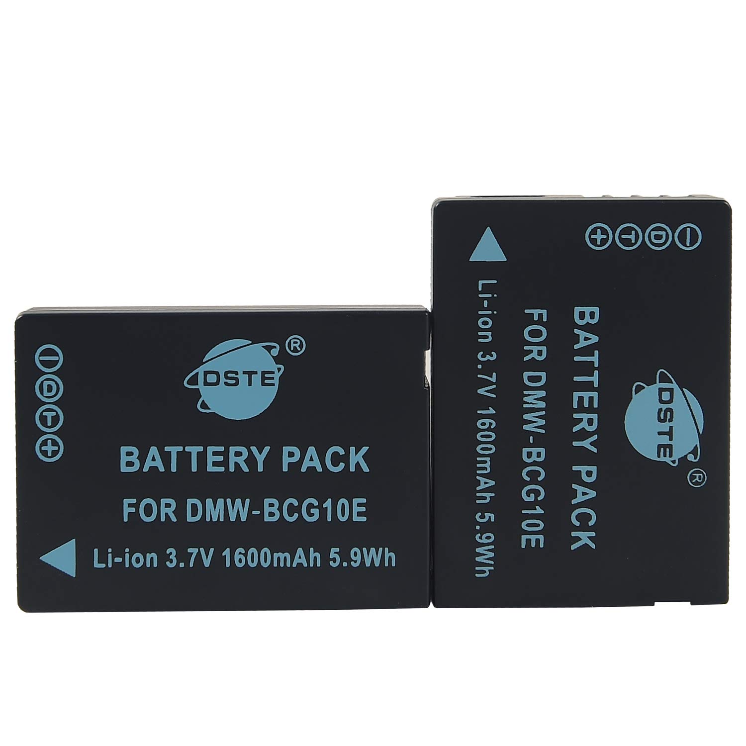 DSTE® 2x DMW-BCG10 Rechargeable Li-ion Battery for Panasonic Lumix DMC-ZS1 DMC-ZS3 DMC-ZS5 DMC-ZS6 DMC-ZS7 DMC-ZS8 DMC-ZS9 DMC-ZS10 DMC-ZS15 DMC-ZS19 DMC-ZS20 DMC-ZS25 DMC-ZX1 DMC-ZX3 DMC-3D1 DMC-SZ8 DMC-TZ6 DMC-TZ7 DMC-TZ8 DMC-TZ10 DMC-TZ18 DMC-TZ19 DMC-TZ20 DMC-TZ25 DMC-TZ30 DMC-TZ35 DMC-ZR1 DMC-ZR3 as Panasonic DMW-BCG10E DMW-BCG10PP Leica DC7