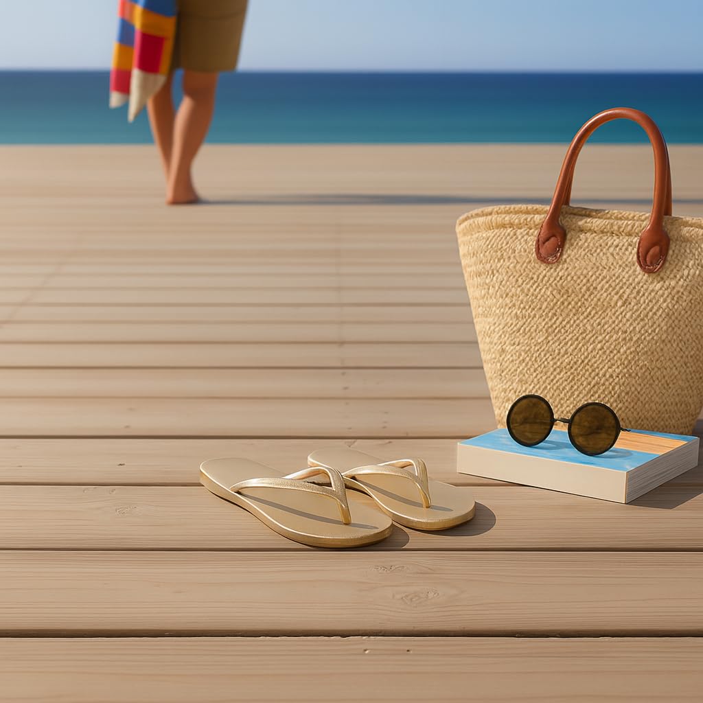 EMMA NEW YORK Summer Sandals Flip Flops for Women Vegan Leather Thong Trendy 2025 Dressy Cute Silver