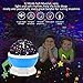 Music Night Light Lullaby,YHZO Rechargeable Stars Moon projector Lamp, 4 LED Bulbs 9 Light Color Changing(3.2FT USB Cord) ,360 Rotation,12 songs ,Gift for Babies Children,Nursery（Blue）