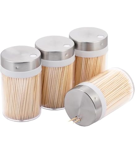 Set 2 Portastuzzicadenti Tascabili Con 60 Stuzzicadenti In Bambù - Chef Craft Select - Naturali E Sostenibili - 6