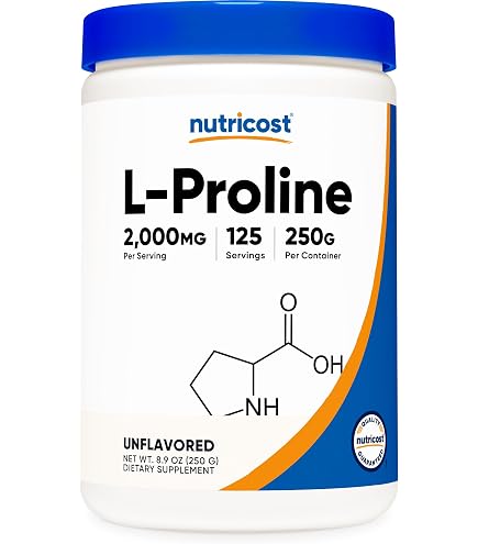 L-Proline Now Foods 500 Mg – 120 Capsules, Complément Alimentaire, Neuf