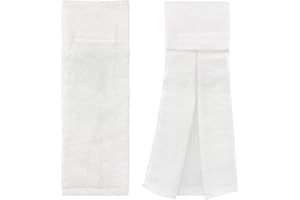 cabanana Closure Cotton Football Towel - Quarterback Towel with Hook and Loop Fastener, Sports Sweat Towels for Football, Yoga, Golf, Gym (White)