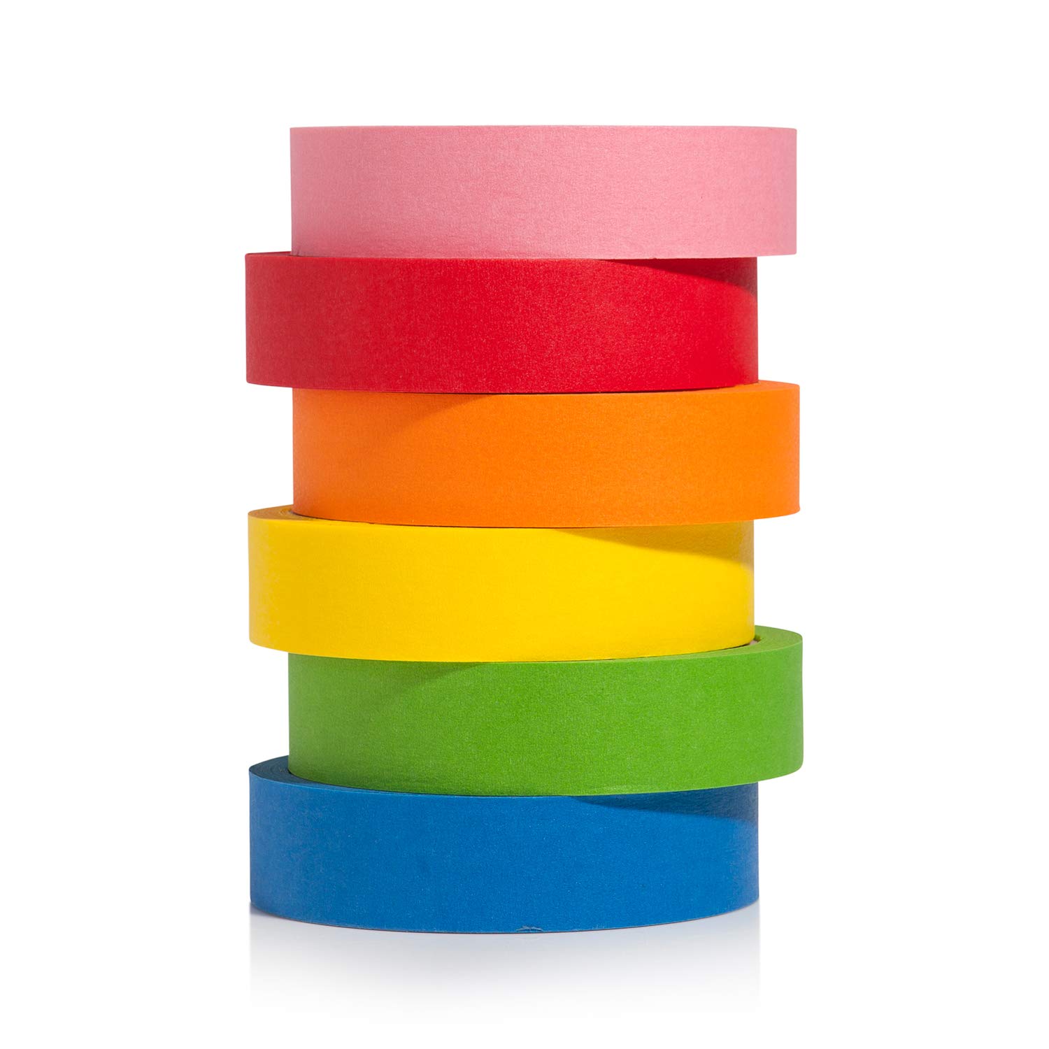 Craftzilla Colored Masking Tape – 6 Rolls of 20 Yards x 1 Inch Rainbow Tape – Colorful Craft Tape for Kids Teachers & Painters - for Home, Classroom, Labeling and Laboratory Identification Use: Industrial & Scientific