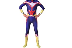 QAHEART MHA Midoriya Izuku/Uraraka Ochako/Asui Tsuyu/All Might Cosplay Costume Halloween Outfit Jumpsuit Bodysuit