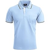 Polo Shirts for Men Short Sleeve Golf Polo with Pockets Moisture Wicking Tennis Shirt Summer Polo T-Shirts