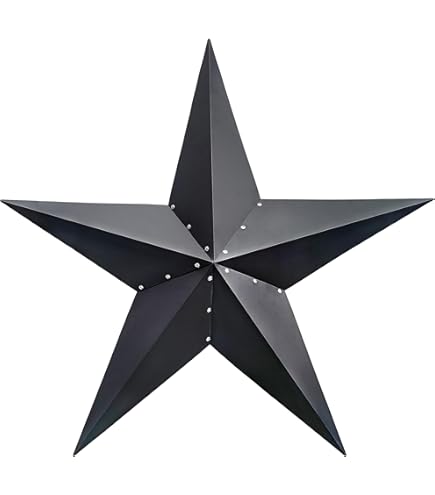 Amazon.com: CWI Gifts Barn Star Wall Decor, 18-Inch, Rust/Black