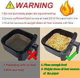 BYKITCHEN Air Fryer Parchment Paper Liners 50 pcs Unbleached Greaseproof view 5
