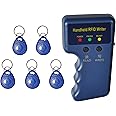 XIXEI 125KHz Proximity ID Duplicator for HID and AWID and Paradox cards or keyfobs Handheld RFID Writer + 5 pcs Writable Key Fobs