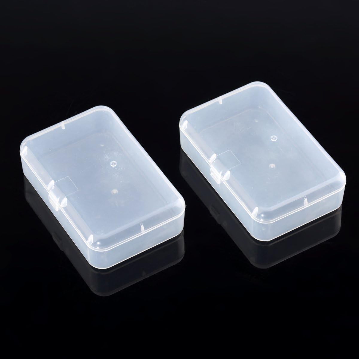 Musiclily Plastic Guitar Pick Holder Box,Transparent(2 Pieces), 3.62 x 2.36 x 0.98 inches