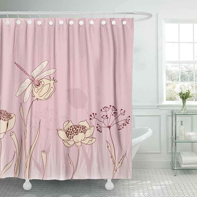 Dethel Tub Shower Curtain, 66X72 Outdoor Shower Curtain