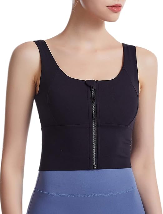 Workout Crop Tank Tops for Women with Front
