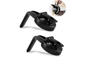 MIRADEXIC 2 Pack Wide Mouth Mason Jar Lids V-Shaped with Handle, Mason Jar Pour Spout with Extended Flip Lid Easy to Open, Airtight Leak Proof and Durable