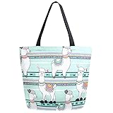 ZzWwR Chic Cute Cartoon Llama Stripes Pattern Extra