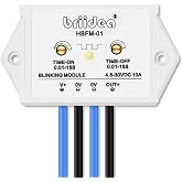 Briidea 10 Amp Blinking Flasher Module DC 4.5-30V Suitable for Various Warning Lamp, Waterproof